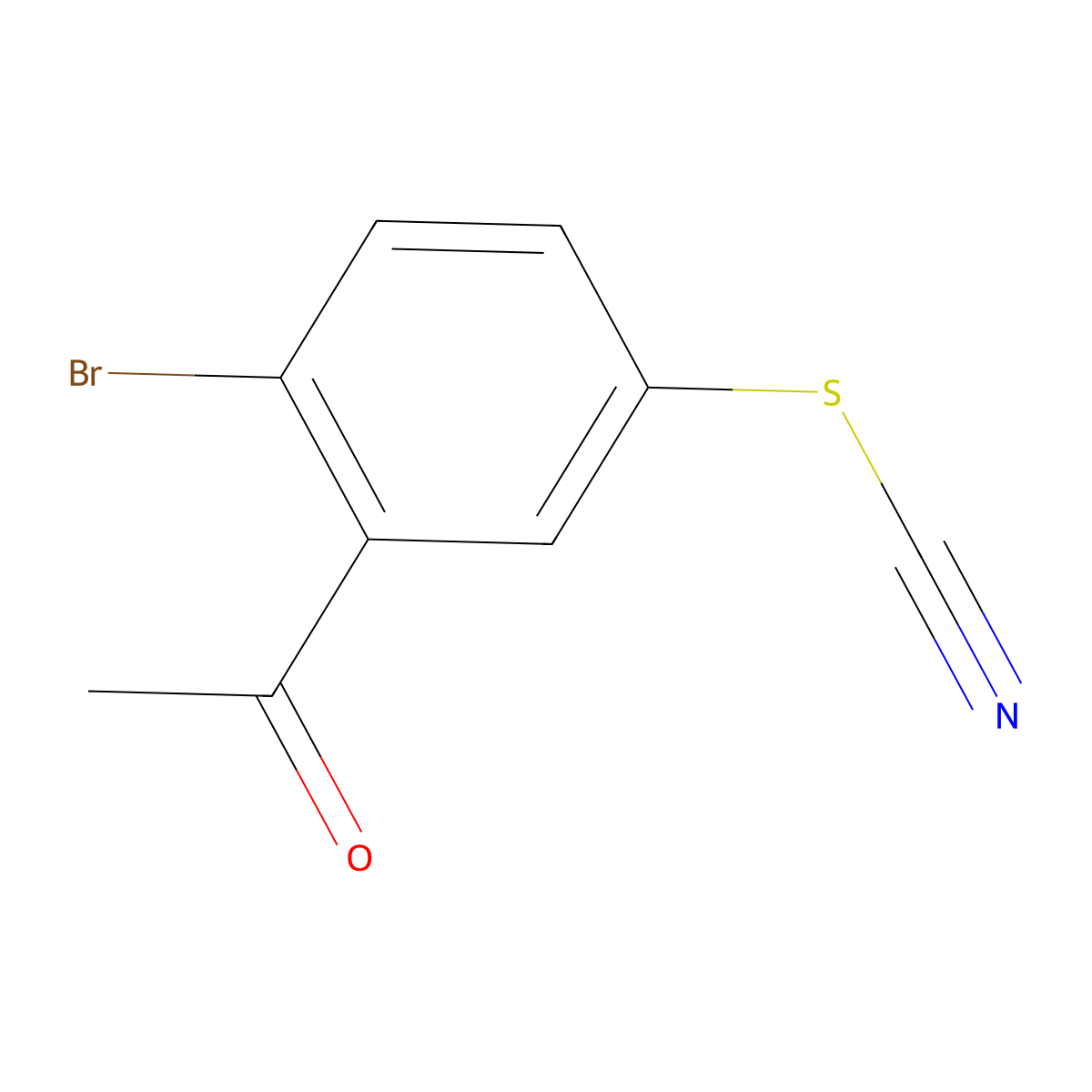 1-(2-Bromo-5-thiocyanato-phenyl)-ethanone molecular structure, CAS 2265209-24-1