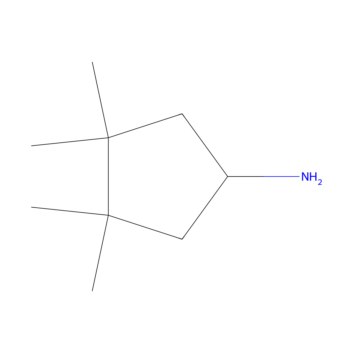 3,3,4,4-Tetramethylcyclopentanamine molecular structure, CAS 226548-31-8