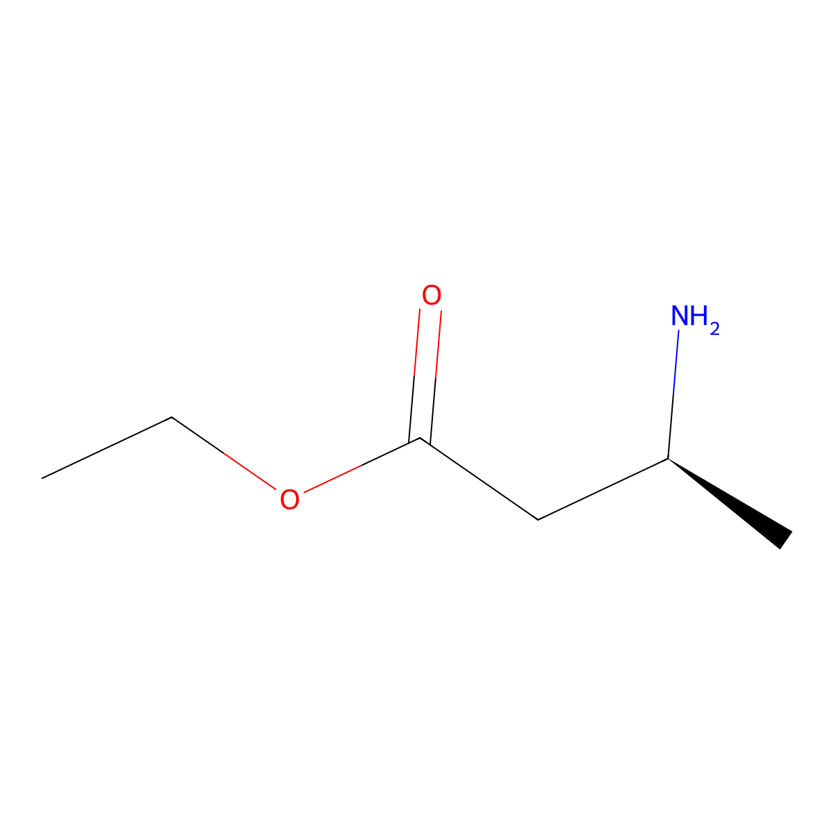 Ethyl (3S)-3-aminobutanoate molecular structure, CAS 22657-48-3