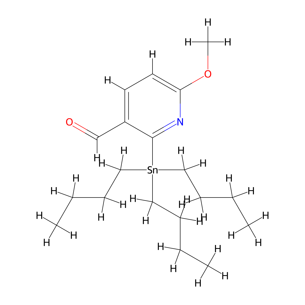 5-Methoxy-3-formyl-2-(tributylstannyl)pyridine molecular structure, CAS 2265921-90-0