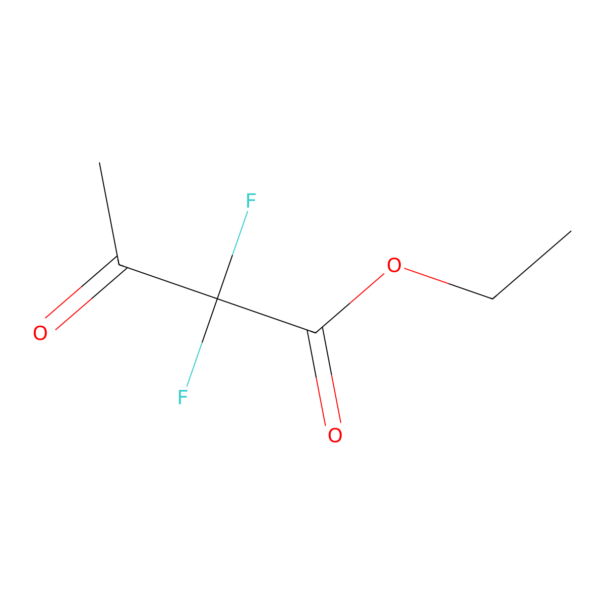 Ethyl 2,2-difluoro-3-oxobutanoate molecular structure, CAS 2266-48-0