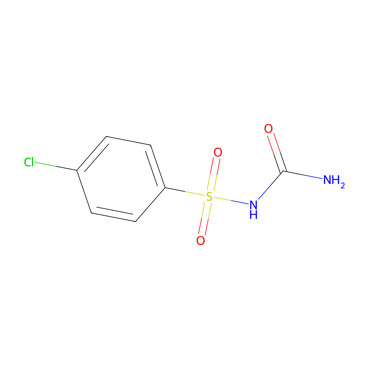 N-(Aminocarbonyl)-4-chlorobenzenesulfonamide molecular structure, CAS 22663-37-2