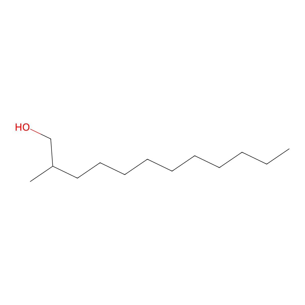 2-Methyl-1-dodecanol molecular structure, CAS 22663-61-2