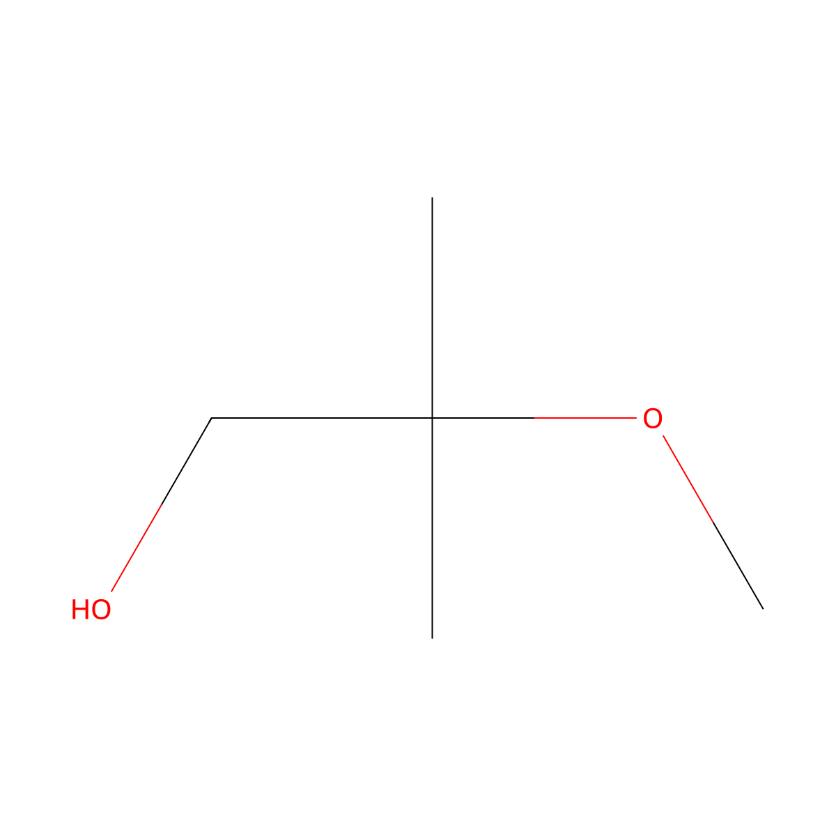 2-Methoxy-2-methyl-1-propanol molecular structure, CAS 22665-67-4