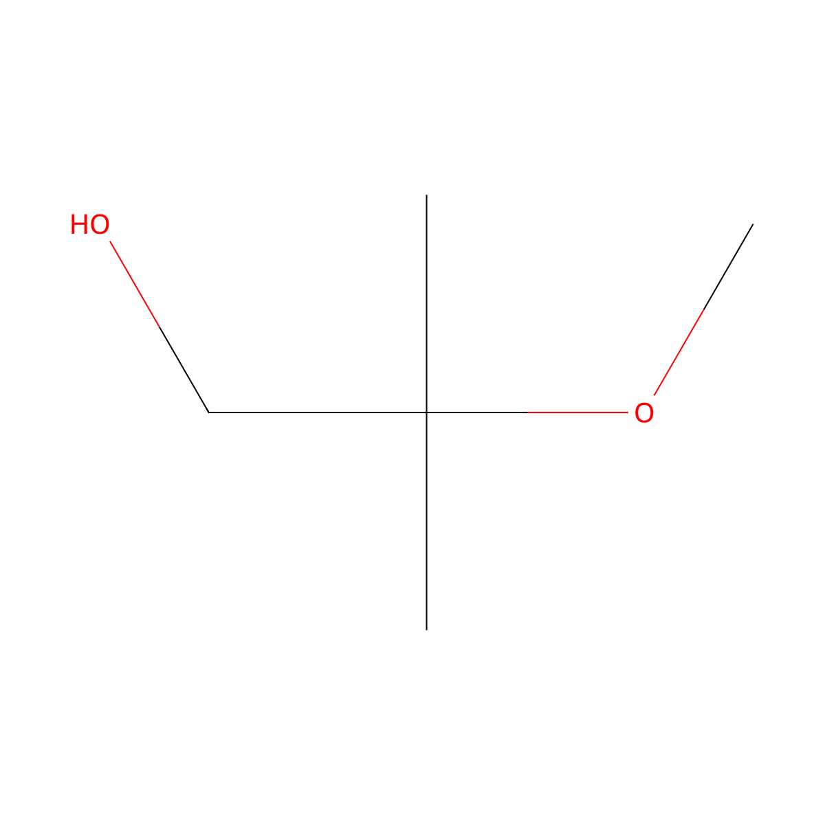 2-Methoxy-2-methyl-1-propanol molecular structure, CAS 22665-67-4