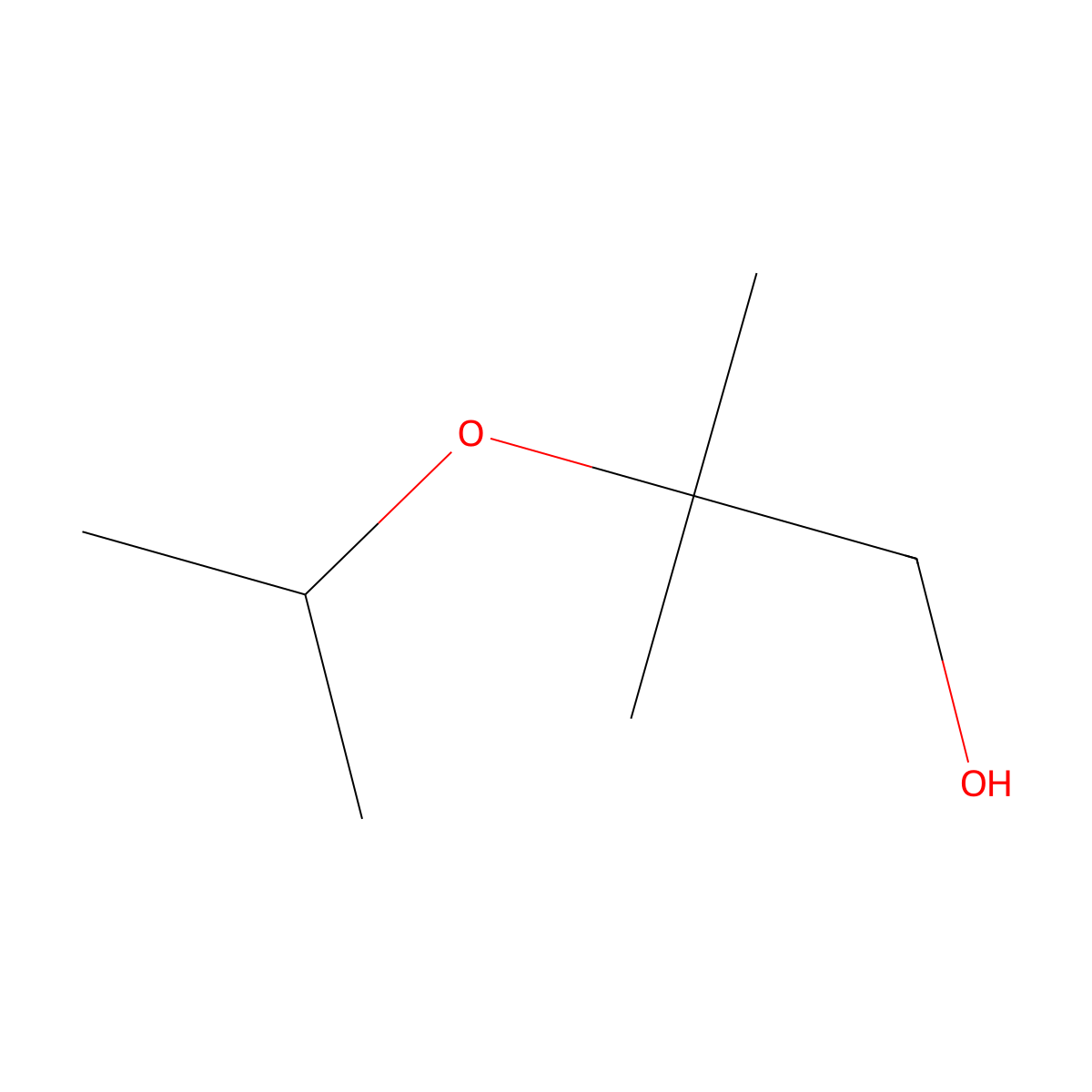 2-Methyl-2-(propan-2-yloxy)propan-1-ol molecular structure, CAS 22665-70-9