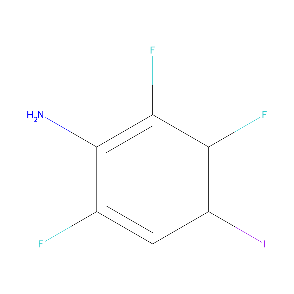 2,3,6-Trifluoro-4-iodoaniline molecular structure, CAS 2266579-94-4