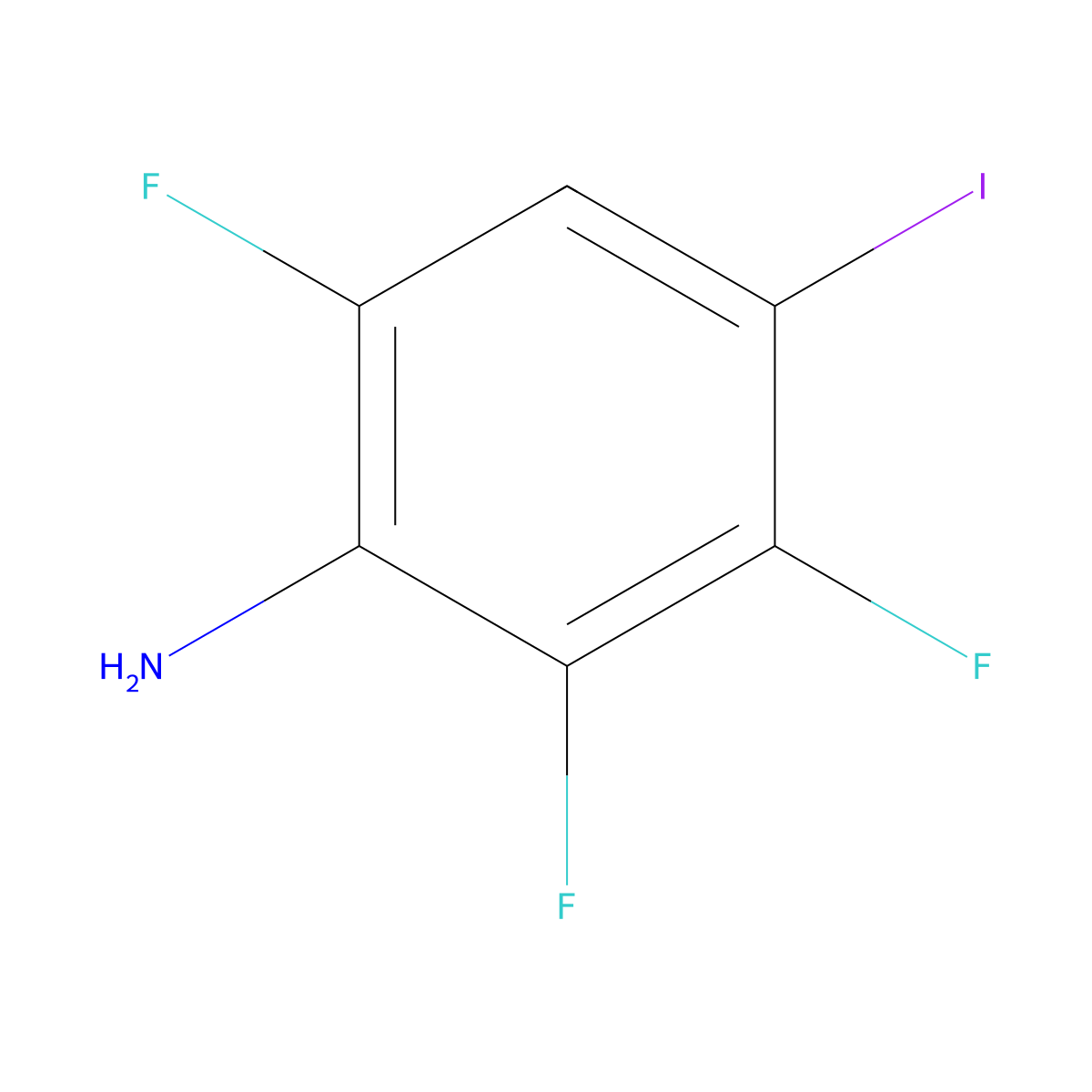 2,3,6-Trifluoro-4-iodoaniline molecular structure, CAS 2266579-94-4