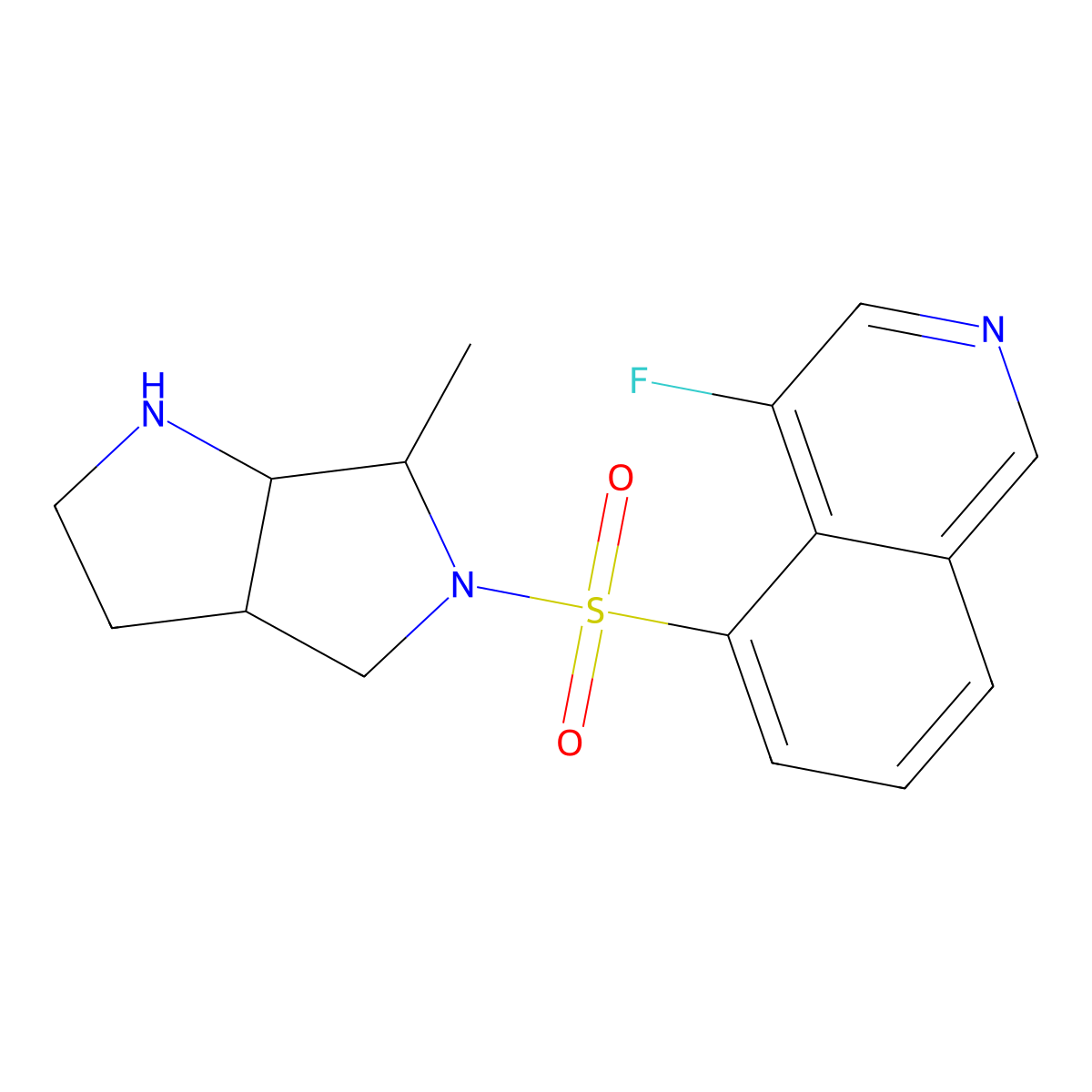 4-Fluoro-5-((6-methylhexahydropyrrolo[3,4-b]pyrrol-5(1H)-yl)sulfonyl)isoquinoline molecular structure, CAS 2266594-64-1