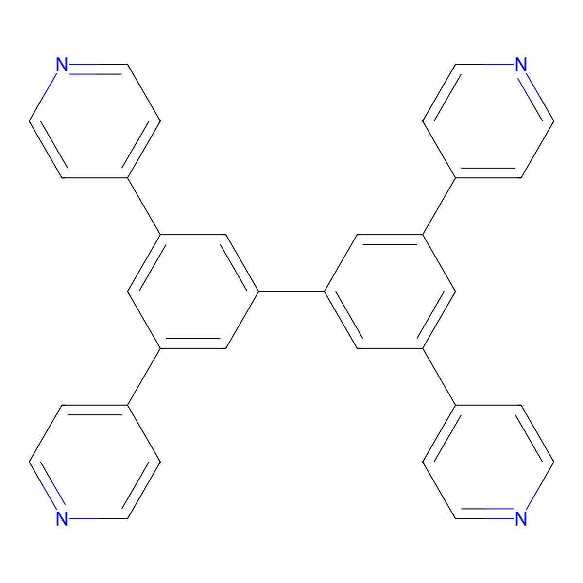 3,3',5,5'-Tetra(pyridin-4-yl)-1,1'-biphenyl molecular structure, CAS 2266619-47-8