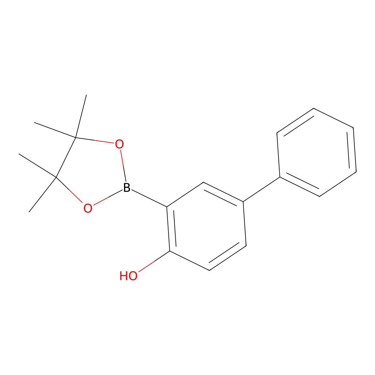 3-(4,4,5,5-Tetramethyl-1,3,2-dioxaborolan-2-yl)-[1,1'-biphenyl]-4-ol molecular structure, CAS 2266621-84-3