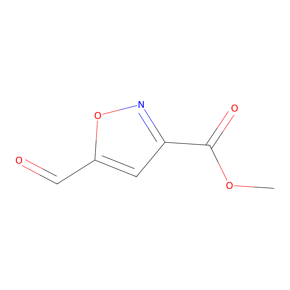Methyl 5-formyl-1,2-oxazole-3-carboxylate molecular structure, CAS 22667-21-6