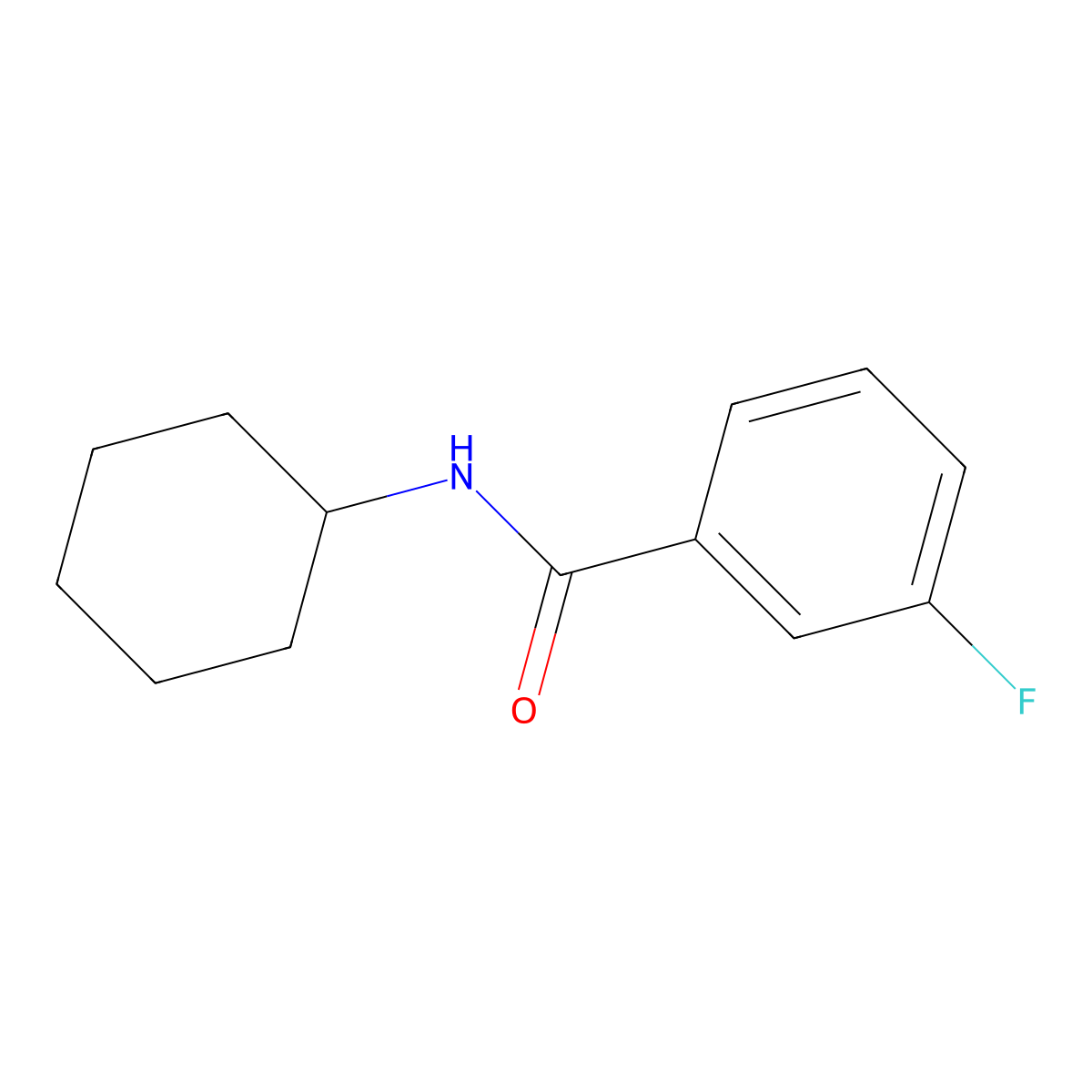 N-Cyclohexyl 3-fluorobenzamide molecular structure, CAS 2267-94-9
