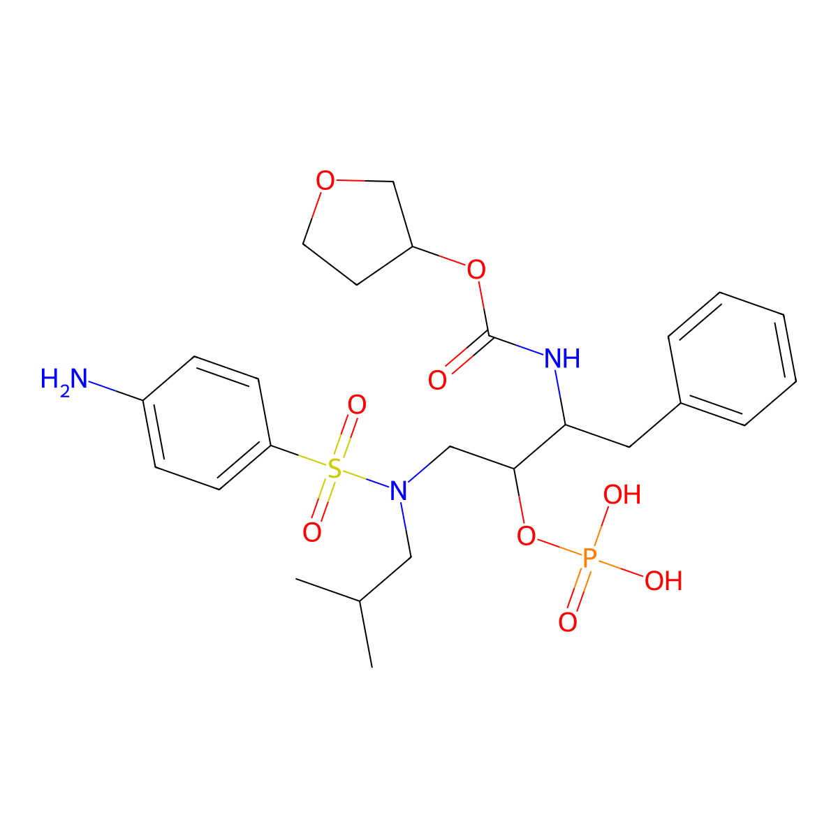 Fosamprenavir molecular structure, CAS 226700-79-4