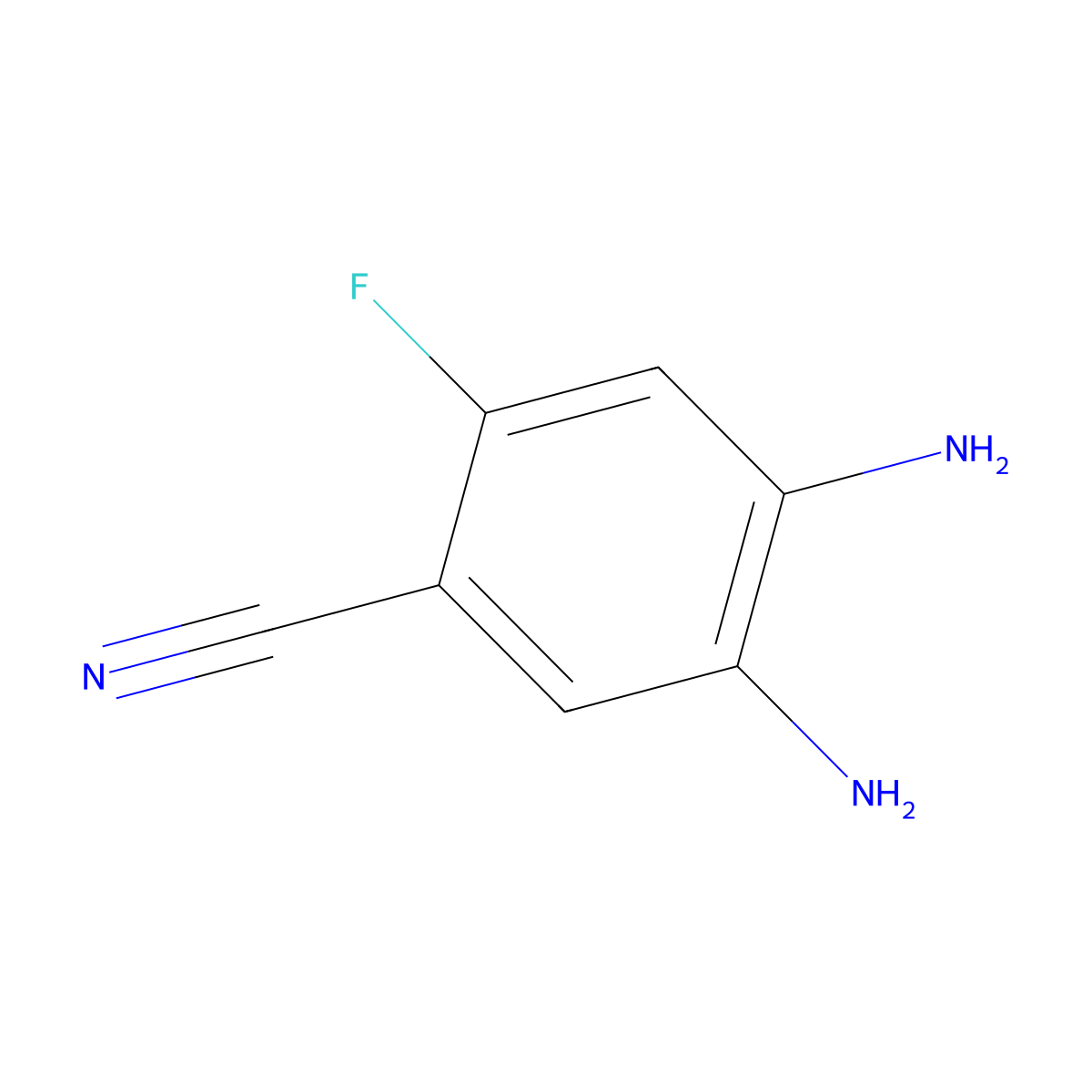 4,5-Diamino-2-fluorobenzonitrile molecular structure, CAS 226701-59-3