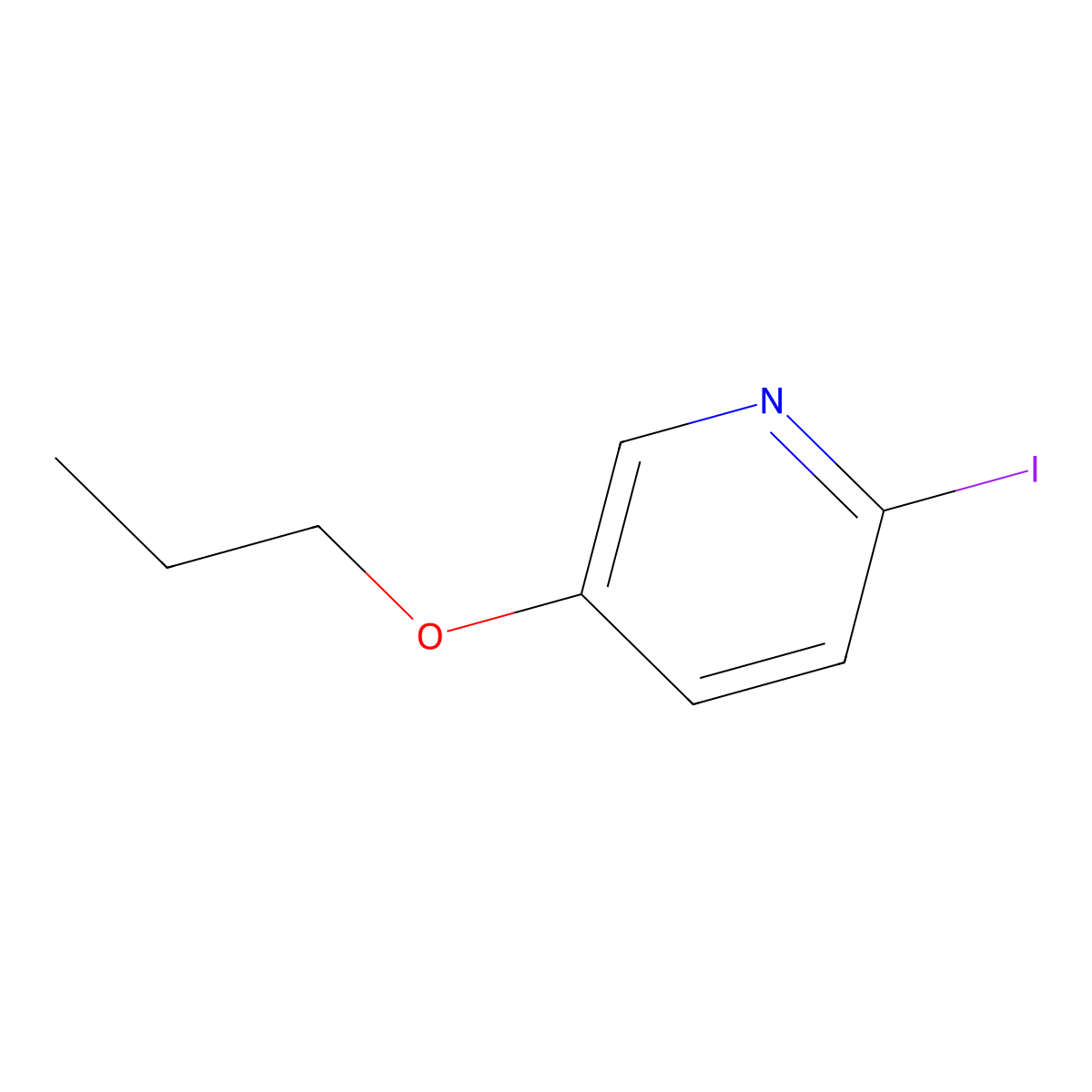 2-Iodo-5-propoxypyridine molecular structure, CAS 226701-61-7