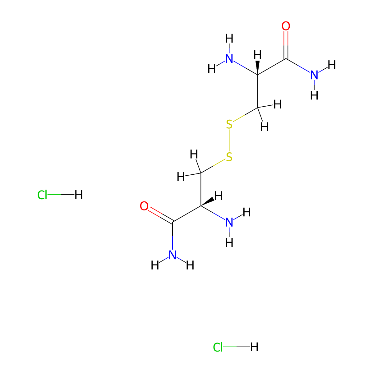 L-Cystine bisamide dihydrochloride molecular structure, CAS 22671-21-2