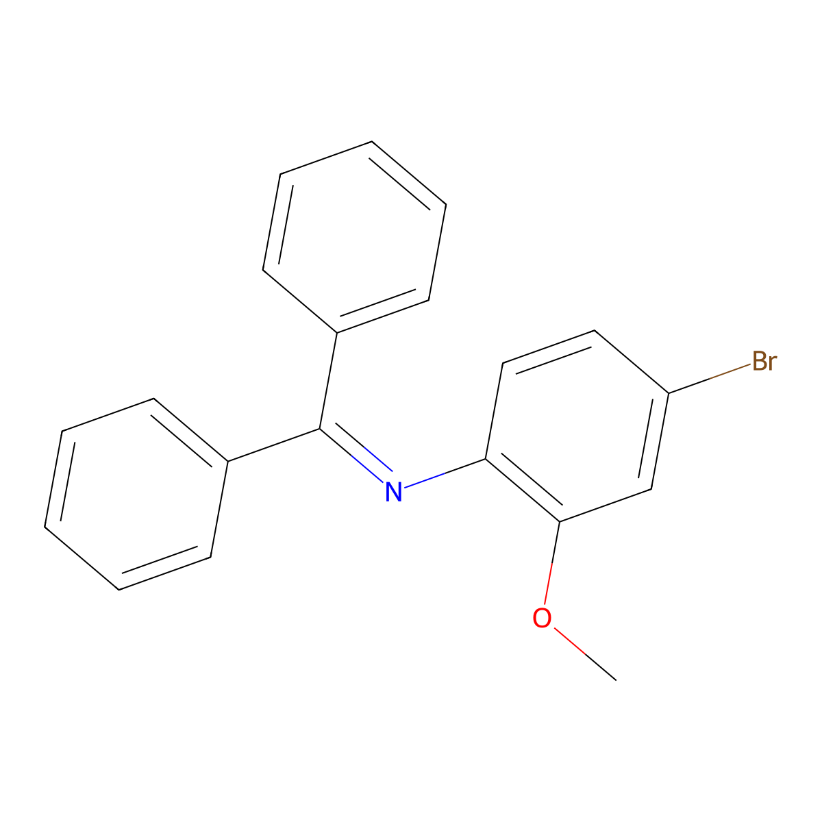 Benzhydryliden-(4-bromo-2-methoxyphenyl)-amine molecular structure, CAS 226713-38-8