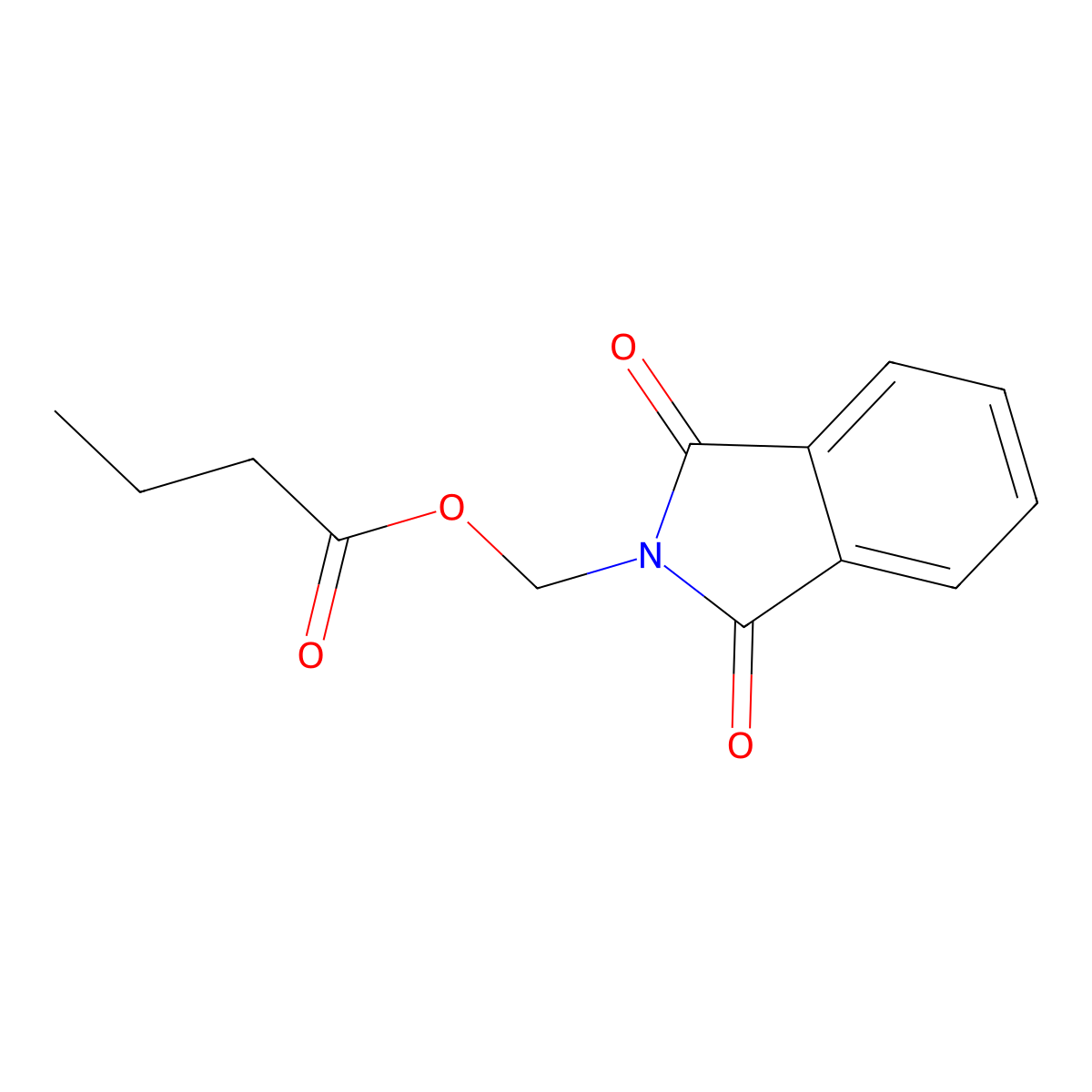 (1,3-Dihydro-1,3-dioxo-2H-isoindol-2-yl)methyl butanoate molecular structure, CAS 226717-60-8