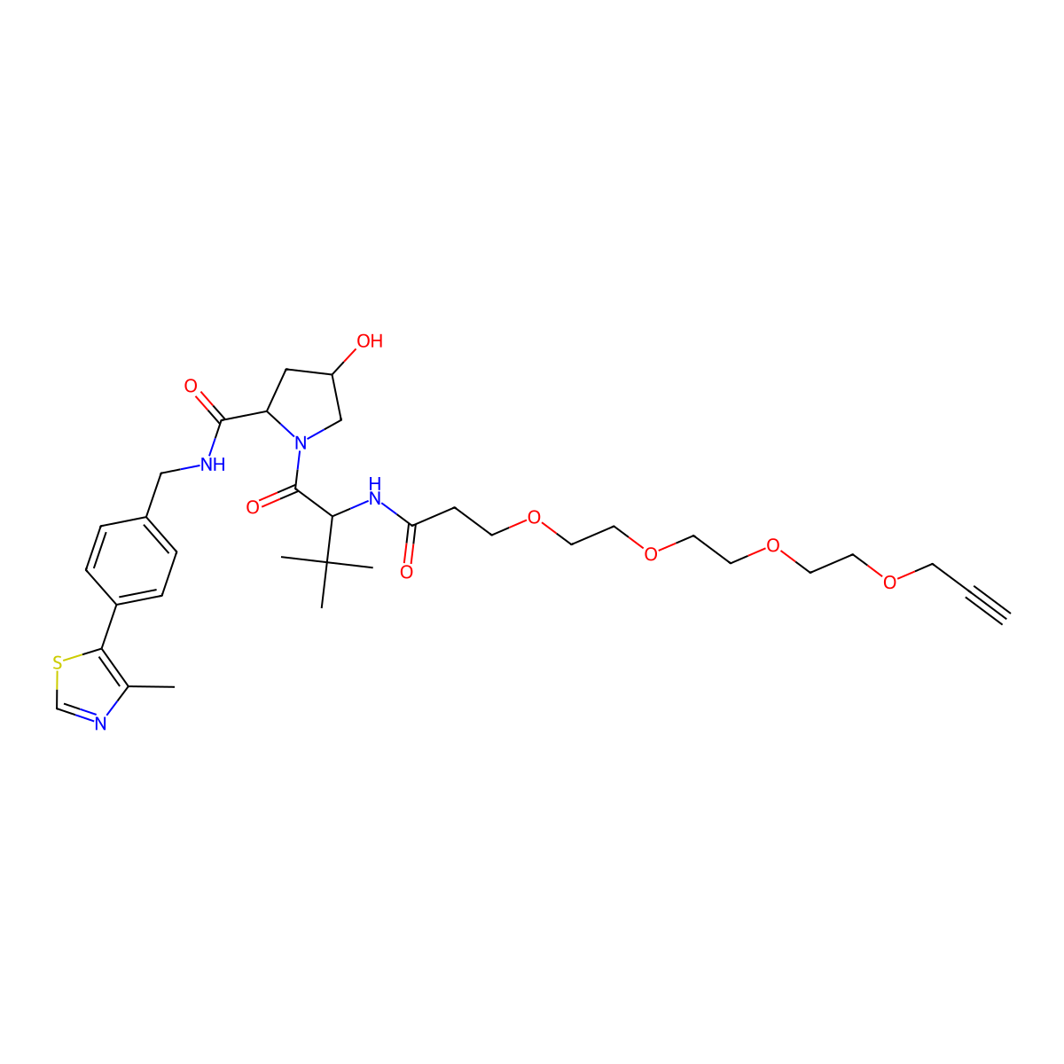 (S,R,S)-AHPC-CO-PEG4-propargyl molecular structure, CAS 2267282-21-1