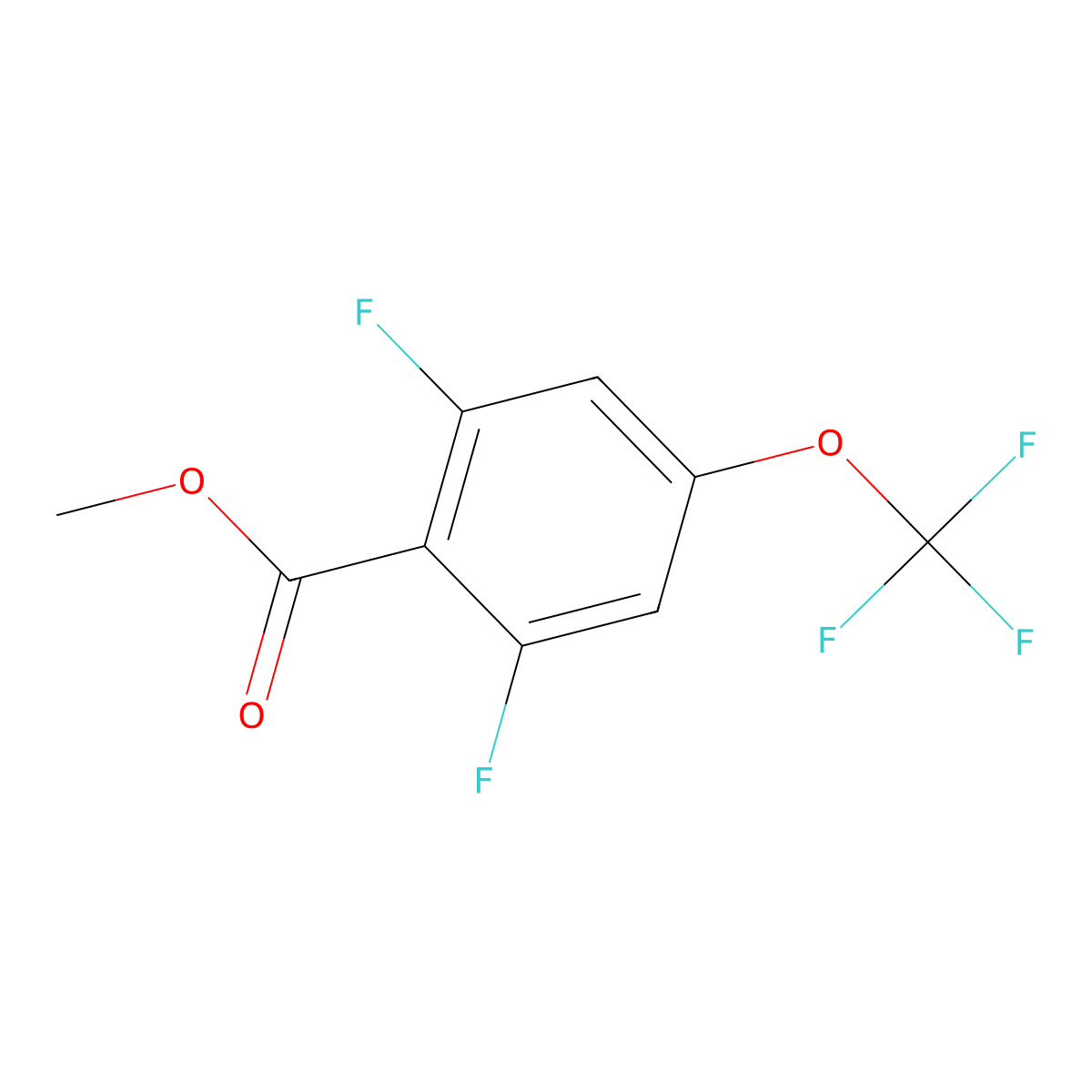 Methyl 2,6-difluoro-4-(trifluoromethoxy)benzoate molecular structure, CAS 2267343-62-2