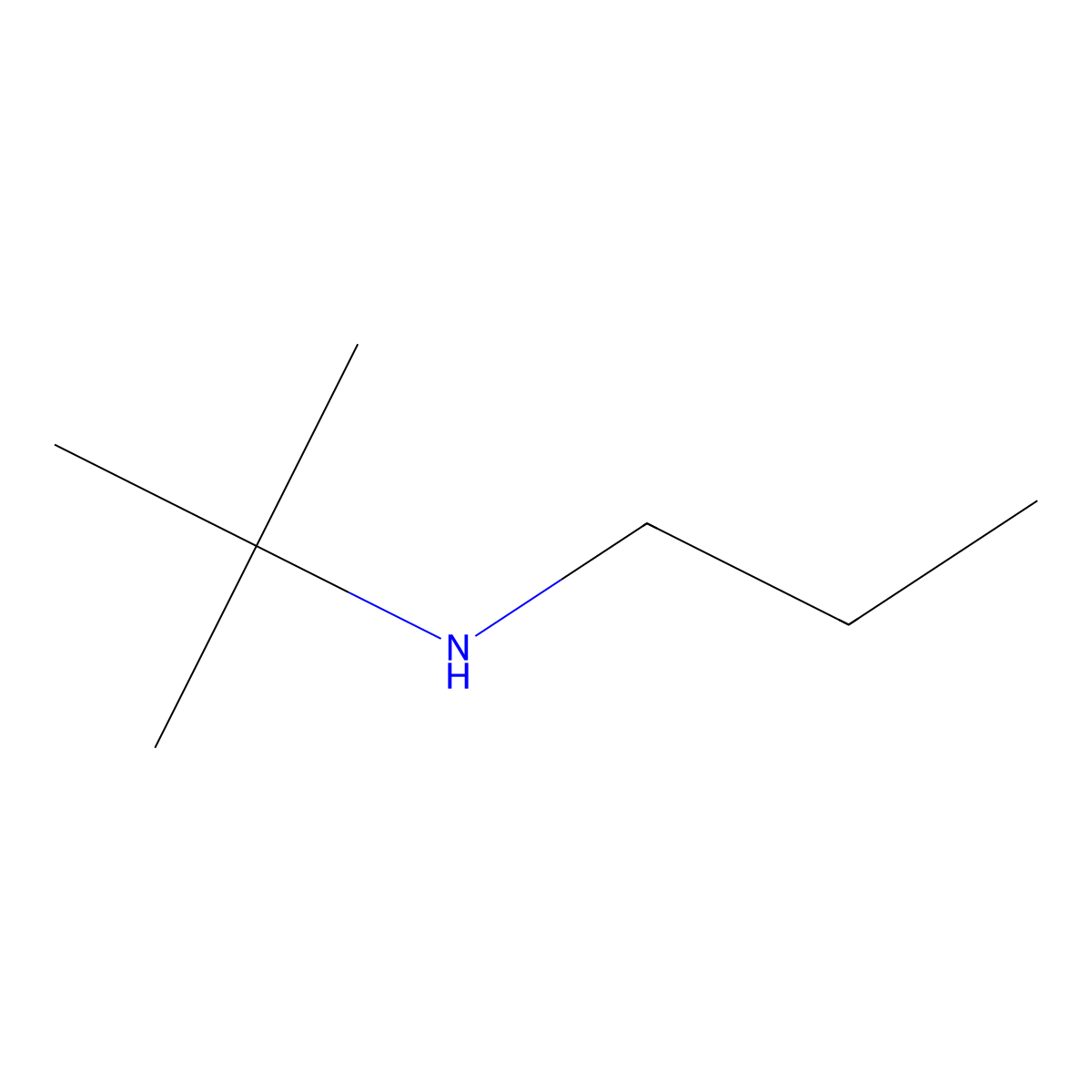 N-(1,1-Dimethylethyl)-1-propanamine molecular structure, CAS 22675-81-6