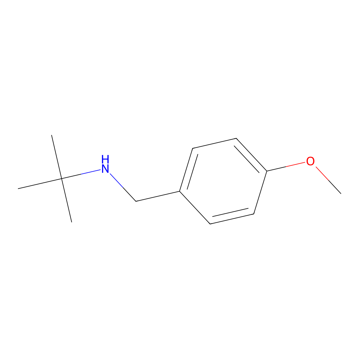 Tert-butyl[(4-methoxyphenyl)methyl]amine molecular structure, CAS 22675-83-8