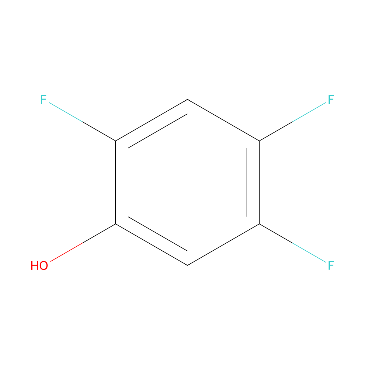 2,4,5-Trifluorophenol molecular structure, CAS 2268-16-8