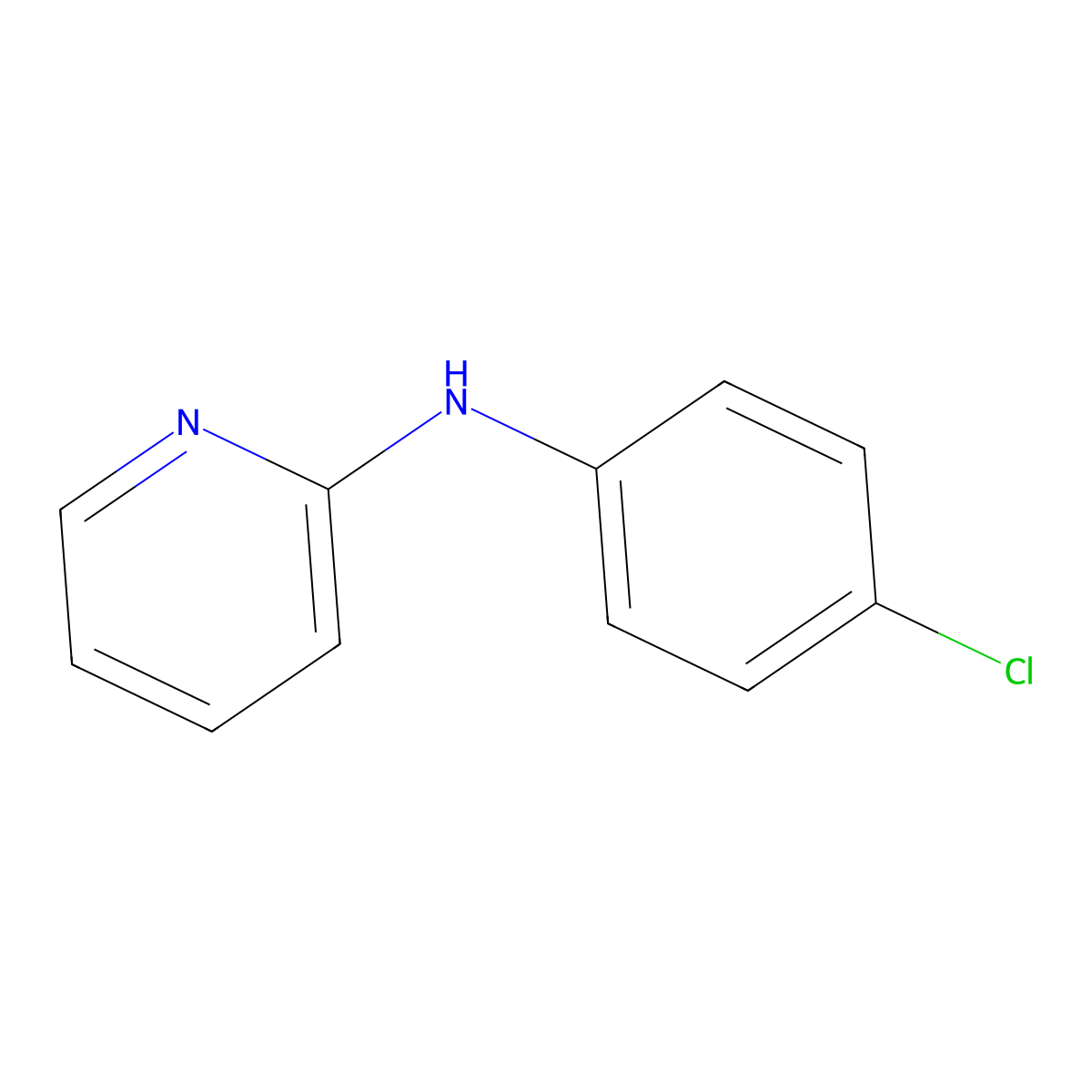 N-(4-chlorophenyl)pyridin-2-amine molecular structure, CAS 22681-77-2