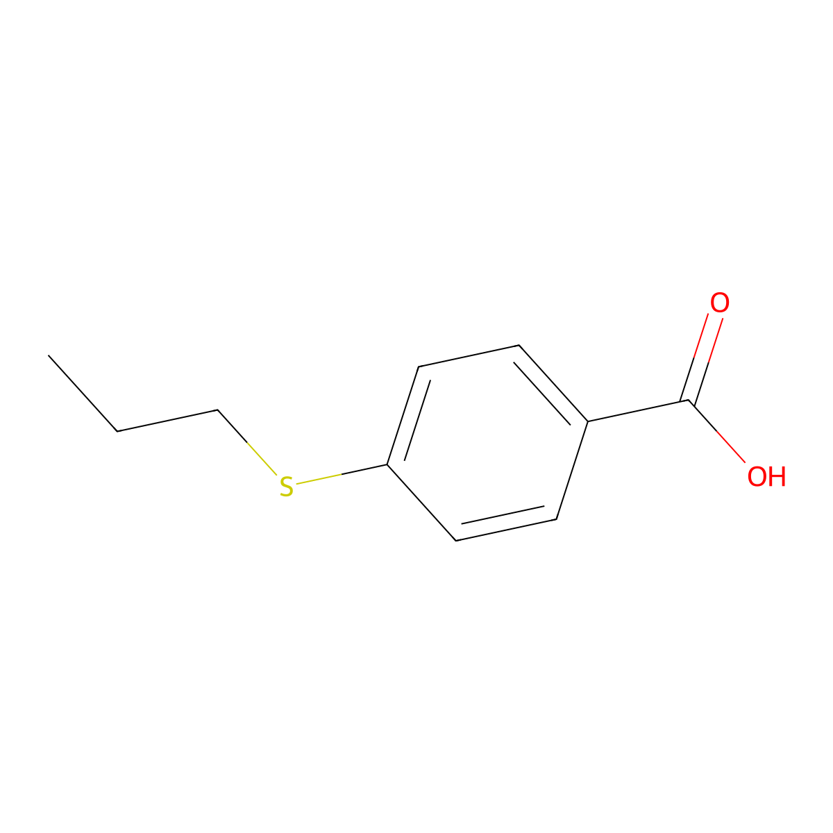 4-(n-Propylthio)benzoic acid molecular structure, CAS 22683-48-3