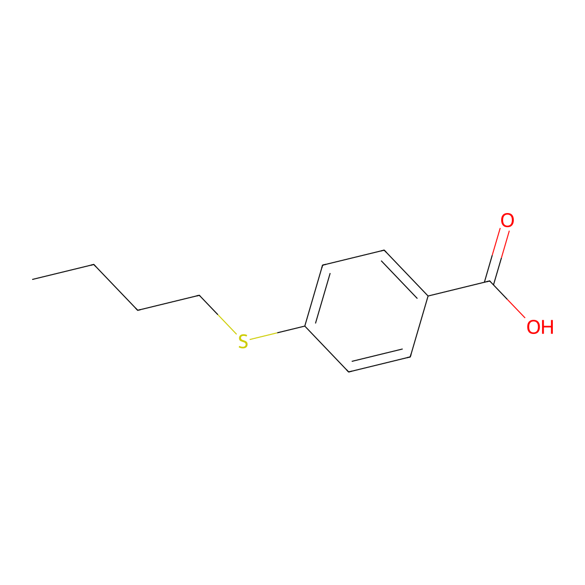 4-(Butylthio)benzoic acid molecular structure, CAS 22683-49-4