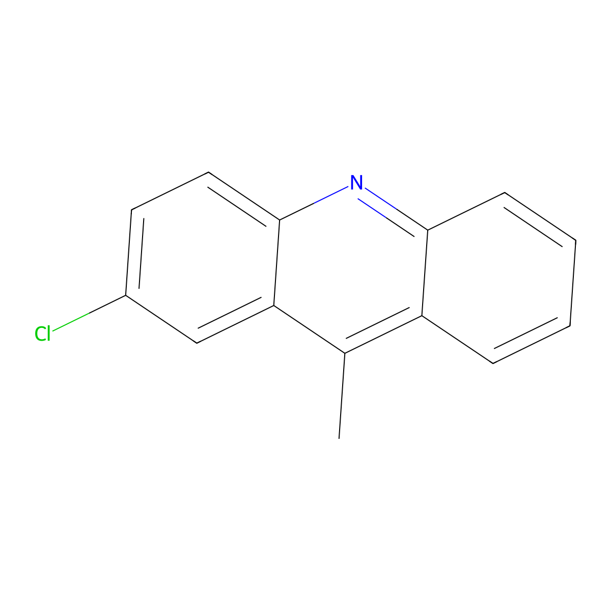 2-Chloro-9-methylacridine molecular structure, CAS 22684-24-8