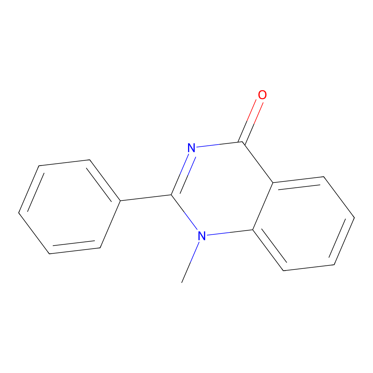 1-Methyl-2-phenylquinazolin-4(1H)-one molecular structure, CAS 22686-80-2