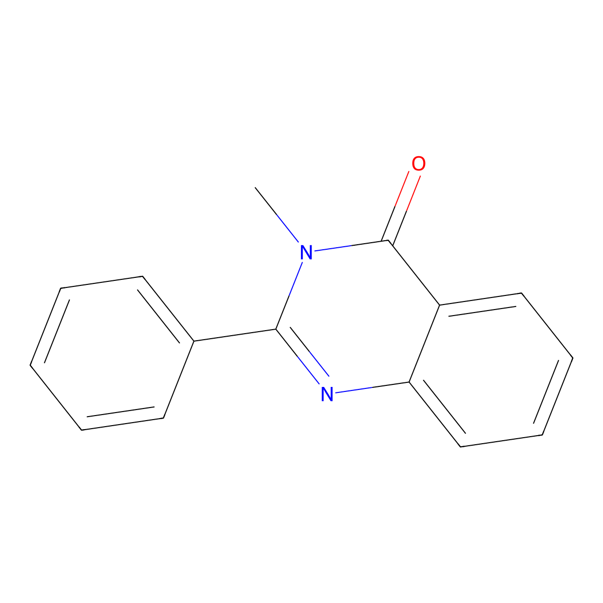 4(3H)-Quinazolinone, 3-methyl-2-phenyl- molecular structure, CAS 22686-81-3