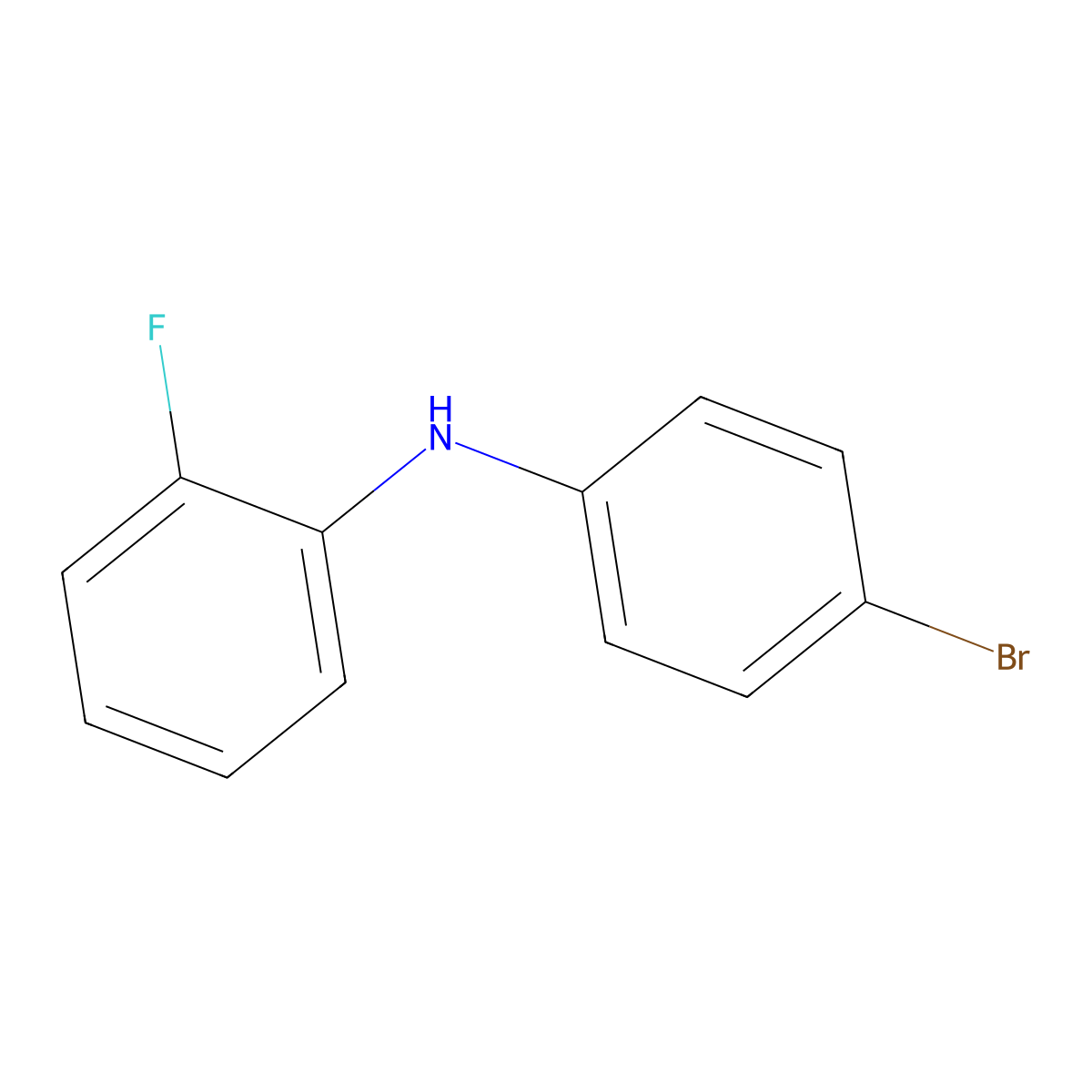 N-(4-Bromophenyl)-2-fluoroaniline molecular structure, CAS 2268696-54-2