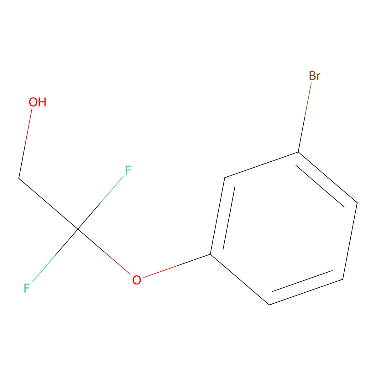 2-(3-Bromophenoxy)-2,2-difluoroethan-1-ol molecular structure, CAS 2268698-65-1