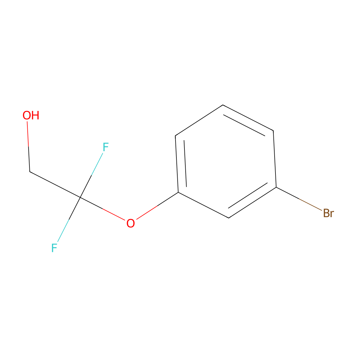 2-(3-Bromophenoxy)-2,2-difluoroethan-1-ol molecular structure, CAS 2268698-65-1