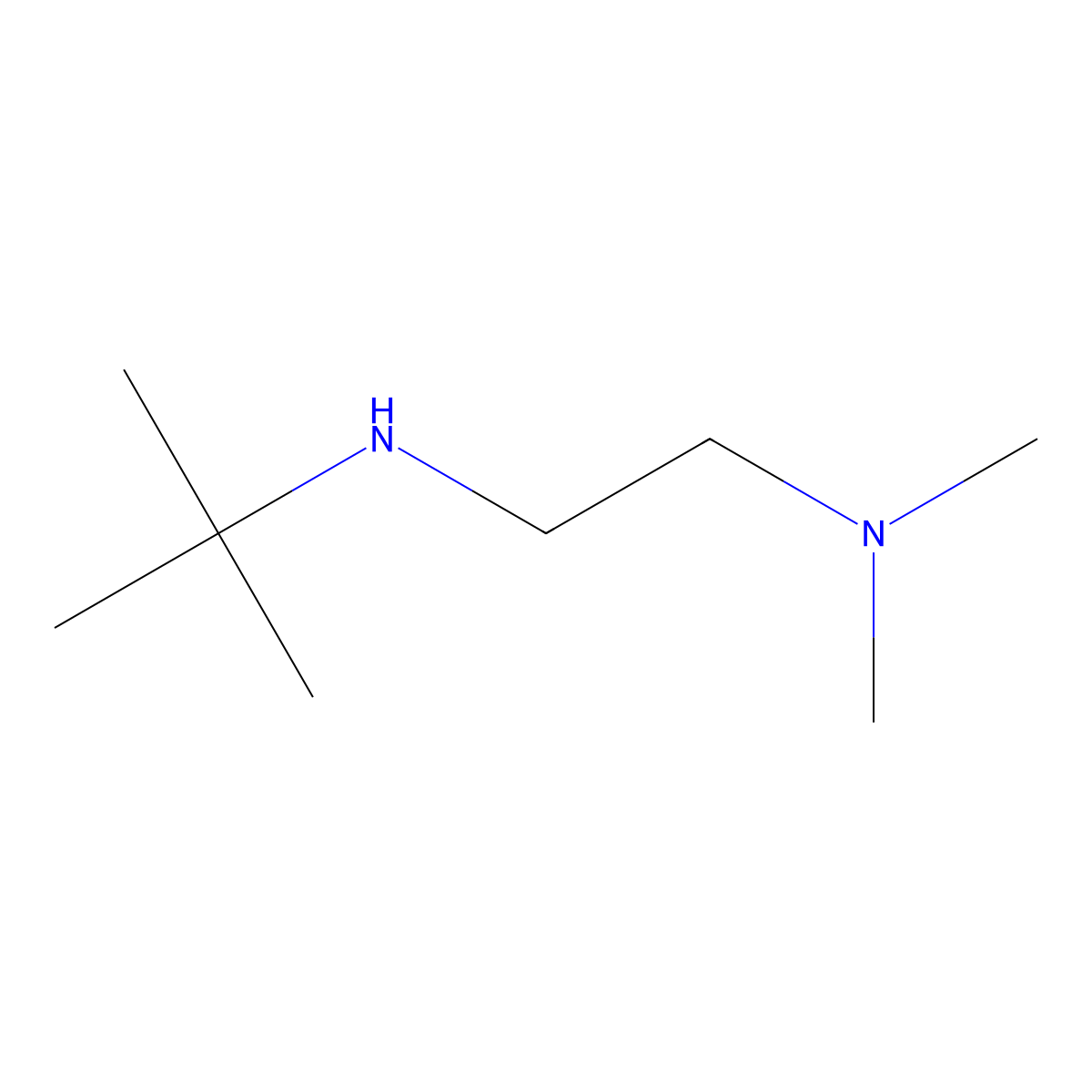 (2-(Tert-butylamino)ethyl)dimethylamine molecular structure, CAS 22687-02-1