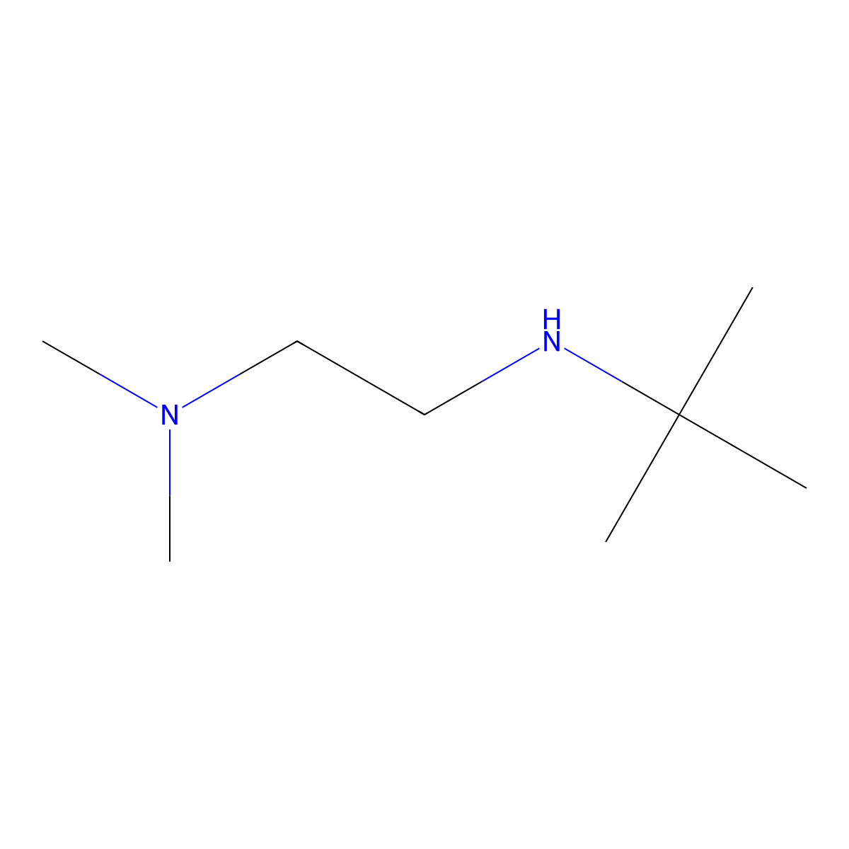 (2-(Tert-butylamino)ethyl)dimethylamine molecular structure, CAS 22687-02-1