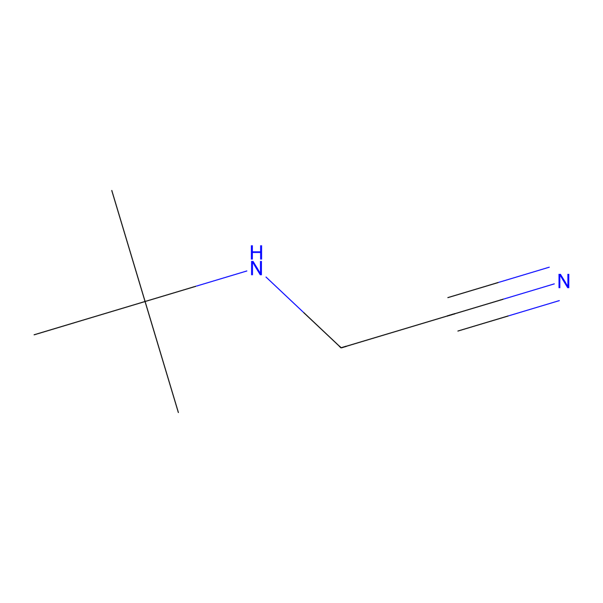 2-(Tert-butylamino)acetonitrile molecular structure, CAS 22687-16-7