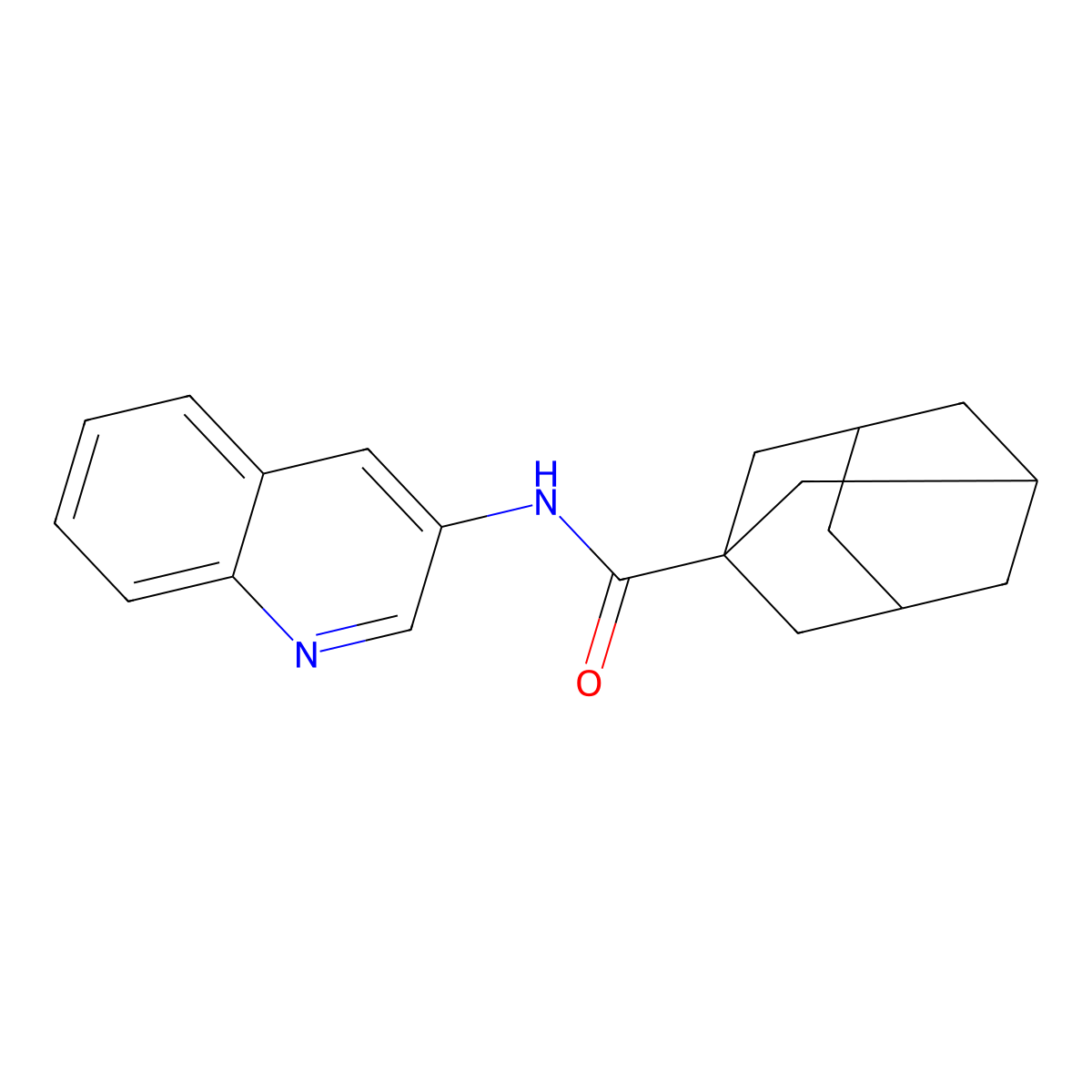 N-quinolin-3-yladamantane-1-carboxamide molecular structure, CAS 226877-89-0