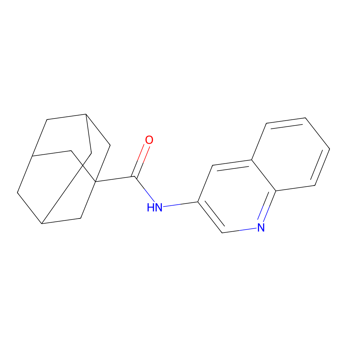 N-quinolin-3-yladamantane-1-carboxamide molecular structure, CAS 226877-89-0