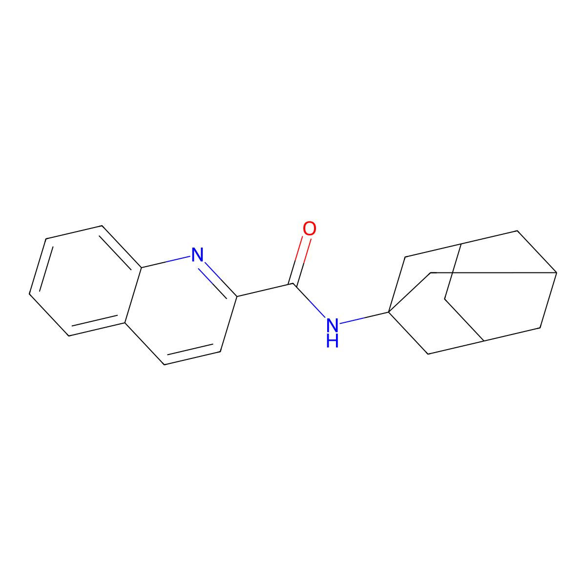 N-(1-adamantyl)quinoline-2-carboxamide molecular structure, CAS 226877-98-1
