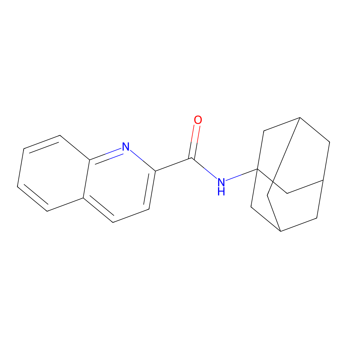 N-(1-adamantyl)quinoline-2-carboxamide molecular structure, CAS 226877-98-1