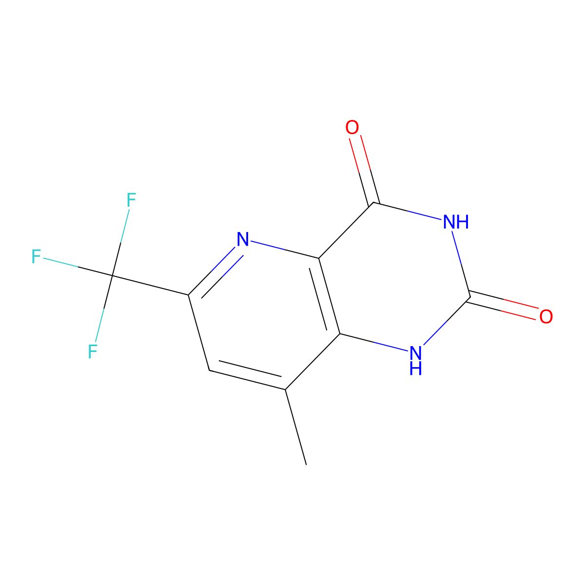 8-methyl-6-(trifluoromethyl)-1H,2H,3H,4H-pyrido[3,2-d]pyrimidine-2,4-dione molecular structure, CAS 2268777-41-7