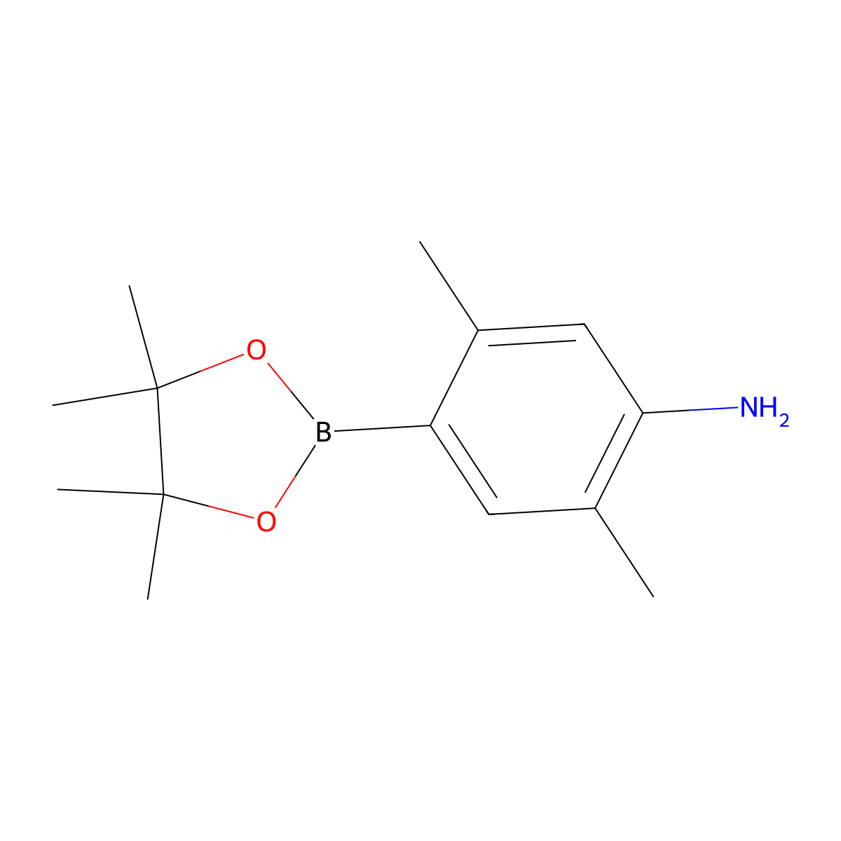 2,5-Dimethyl-4-(tetramethyl-1,3,2-dioxaborolan-2-yl)aniline molecular structure, CAS 2268778-20-5