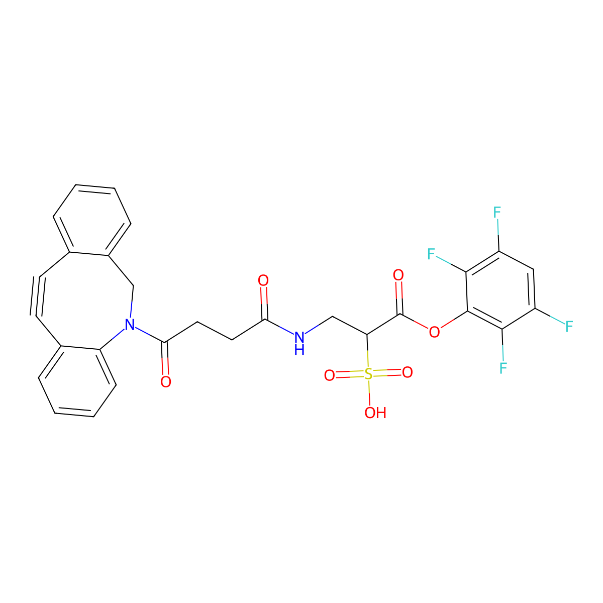 Sulfo DBCO-TFP Ester molecular structure, CAS 2268816-76-6