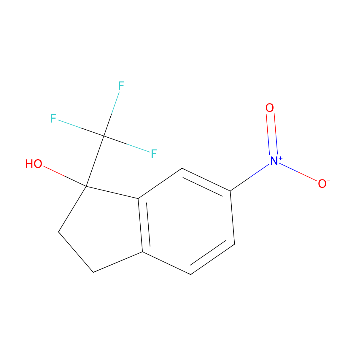 6-Nitro-1-(trifluoromethyl)-1-indanol molecular structure, CAS 2268817-78-1