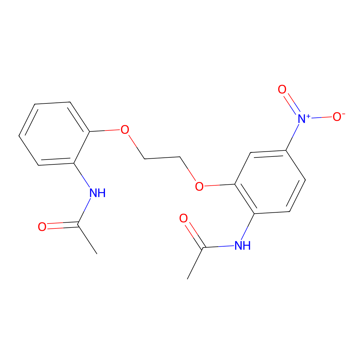 N-[2-[2-(2-Acetamido-5-nitrophenoxy)ethoxy]phenyl]acetamide molecular structure, CAS 2268817-89-4