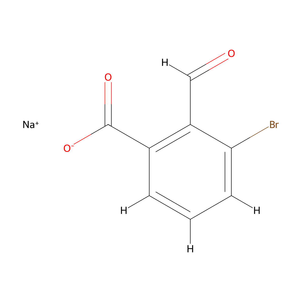 Sodium 3-Bromo-2-formylbenzoate molecular structure, CAS 2268818-07-9